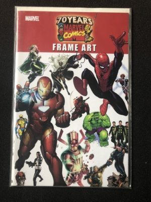 Marvel Comics 70 Years Frame Art Rare Lovely Condition