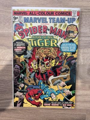Marvel Comics Team Up Spider-Man And Sons Of The Tiger #40 1975 Bronze Age
