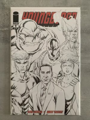 Image Comics Youngblood #9 1:10 Sketch Variant Liefied Obama 2009