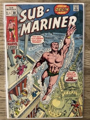 Marvel Comics Namor Sub Mariner #38 1971 Bronze Age