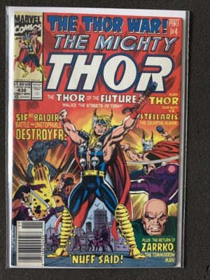 Marvel Comics The Mighty Thor #438 Rare Newsstand Variant Solid Condition