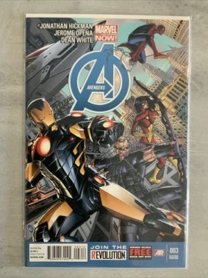 Marvel Comics Avengers #3 Scarce 2nd Print Variant Hickman Opena 2014