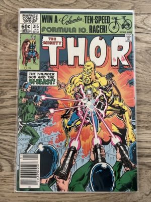 Marvel comics The Mighty Thor #315 Scarce Newsstand Variant