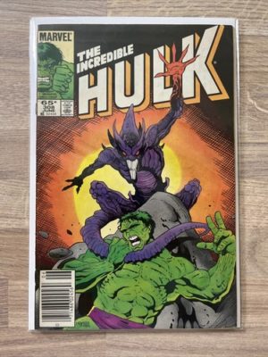Marvel Comics The Incredible Hulk #308 1985 Bronze Age Newsstand Variant