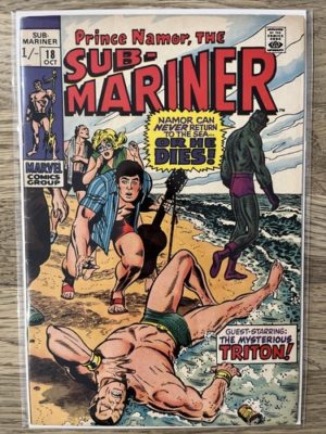 Marvel Comics Sub-Mariner #18 1969 Silver Age