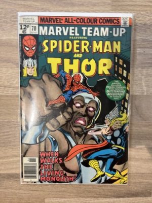 Marvel Comics Team Up Spider-Man And Thor #70 1978 Bronze Age