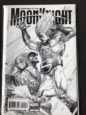 Marvel Comics Vengeance Of The Moon Knight #2  Rare 2nd Print Sketch Variant GC