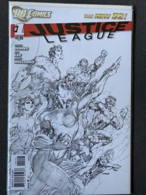 DC Comics The New 52 Justice League #1 Jim Lee 6th Print Sketch Variant