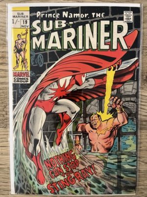 Marvel Comics Sub-Mariner #19 1969 Silver Age Key 1st App Of Stingray