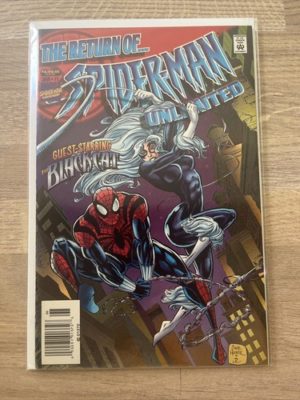 Marvel Comics SpiderMan unlimited #11 1996 Blackcat Cover Rare newsstand Variant