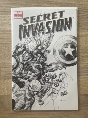 Marvel Comics Secret Invasion #1 2008 3rd Print Sketch Variant