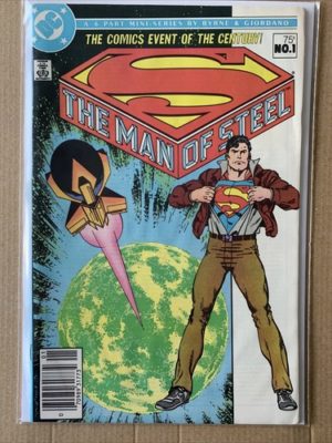 DC Comics The Man Of Steel #1 Rare Newsstand Lovely Condition