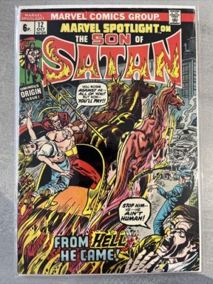 Marvel Comics Spotlight On The Son Of Satan #12 1973 Bronze Age Origin