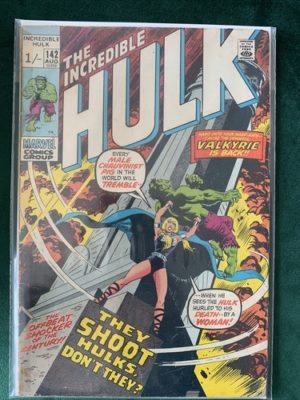 Marvel Comics The Incredible Hulk #142 1st Valkyrie 1971 Bronze Age