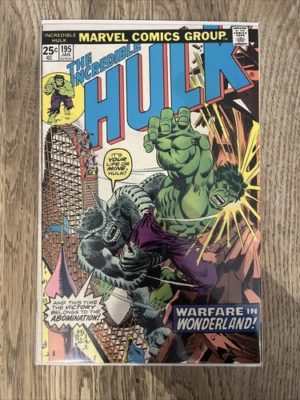 Marvel Comics Incredible Hulk #195 1976 Bronze Age