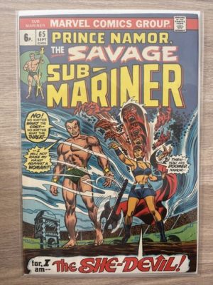 Marvel Comics Prince Namor The Savage Sub-Mariner #65 1973 Bronze Age
