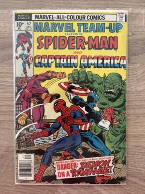 Marvel Comics Marvel Team Up Spider-Man And Captain America #52 1976 Bronze Age