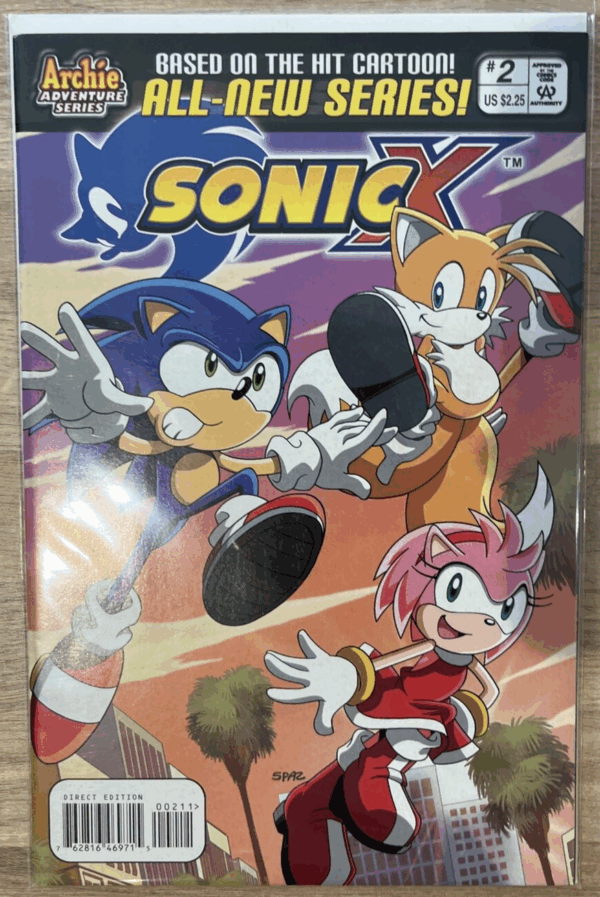 Archie Adventure Comics SonicX #2 Lovely Condition Low Print Run Tails Cover