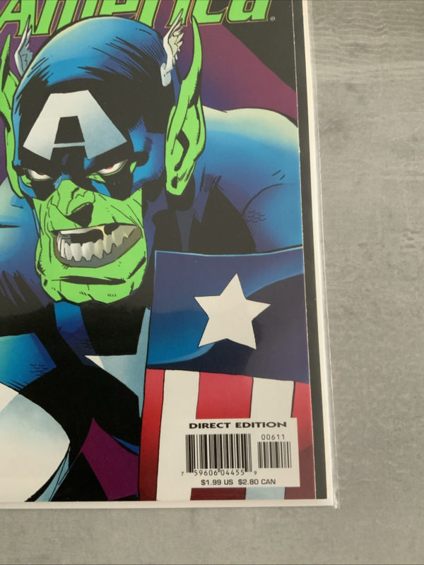 Marvel Comics Captain America #6 1998 Skrull Cover Scarce - Image 4