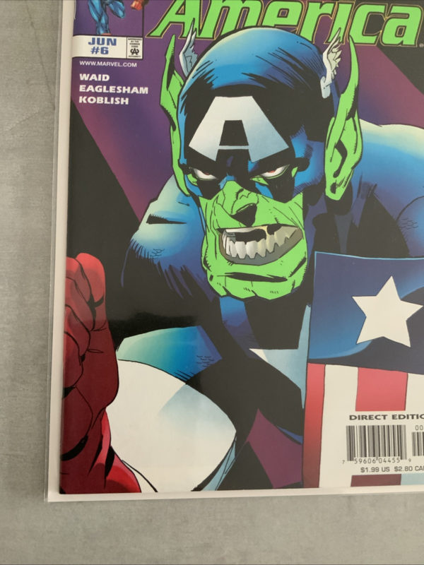 Marvel Comics Captain America #6 1998 Skrull Cover Scarce - Image 5