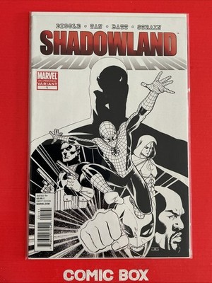 Marvel Comics Shadowland #1 Rare 4th Print Black & White Variant 2010