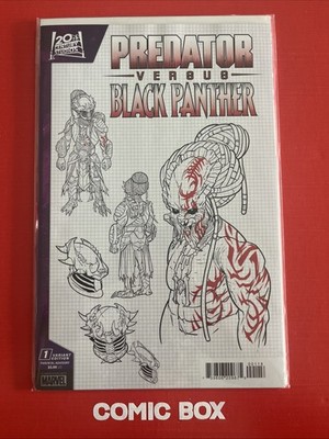 Marvel Comics Predator VS Black Panther #1 2024  1:10 Sketch Variant