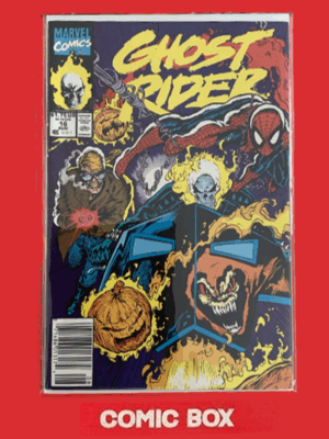 Marvel Comics Ghost Rider #16 Rare Newsstand Variant Spider-Man CVR 1990