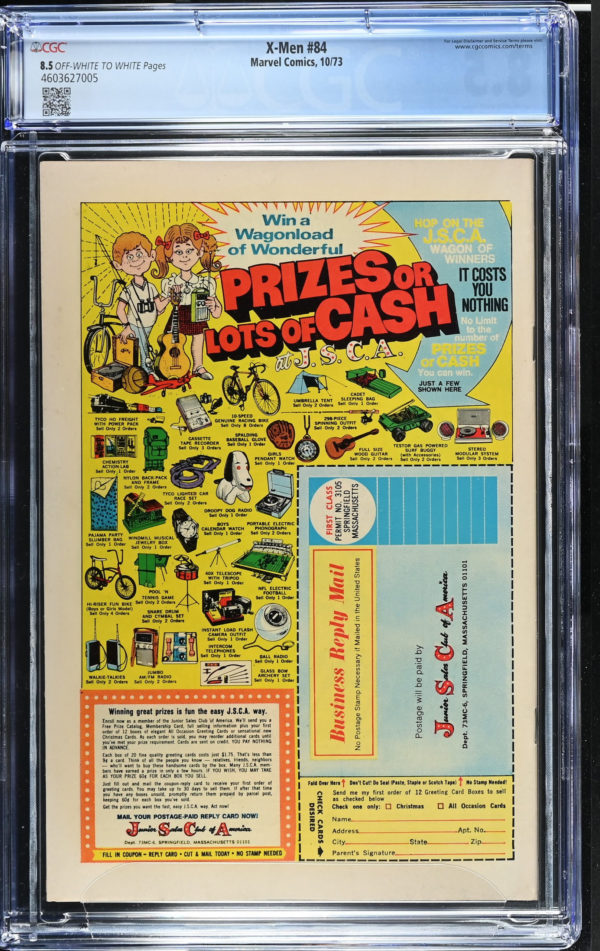 <b>CGC Graded [8.5] Marvel<Br>X-Men #84</b><br><p style="font-size:10px"> 1973</p> - Image 2