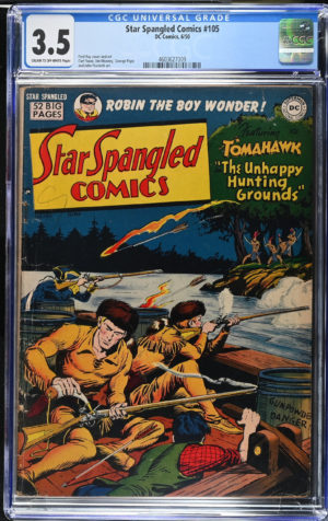 <b>CGC Graded [3.5] DC<Br>Star Spangled Comics #105</b><br><p style="font-size:10px"> Golden Age Robin</p>