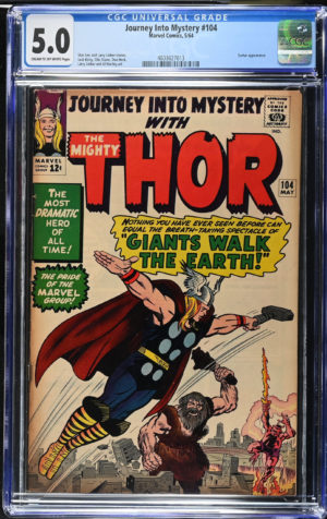 <b>CGC Graded [5.0] Marvel<Br>Journey into Mystery #104</b><br><p style="font-size:10px"> Surtur App</p>