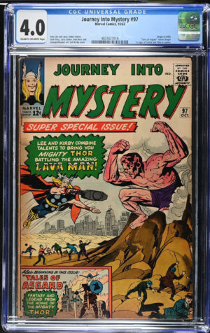 <b>CGC Graded [4.0] Marvel<Br>Journey into Mystery #97</b><br><p style="font-size:10px"> Silver Age Origin of Odin</p>