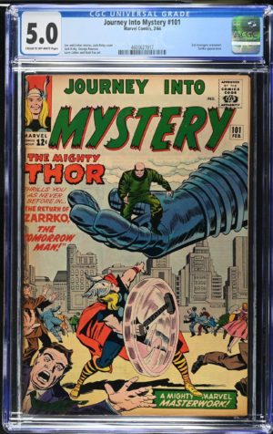<b>CGC Graded [5.0] Marvel<Br>Journey into Mystery #101</b><br><p style="font-size:10px"> Silver Age 2nd Avengers Crossover</p>