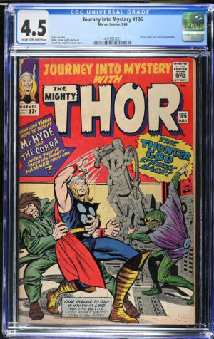 <b>CGC Graded [4.5] Marvel<Br>Journey into Mystery #106</b><br><p style="font-size:10px"> Silver Age Thor</p>