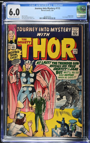 <b>CGC Graded [6.0] Marvel<Br>Journey into Mystery #113</b><br><p style="font-size:10px"> Silver Age Origin of Loki</p>
