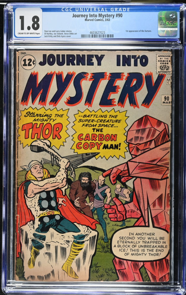 <b>CGC Graded [1.8] Marvel<Br>Journey into Mystery #90</b><br><p style="font-size:10px"> Silver Age 1st App of the Xartans</p>