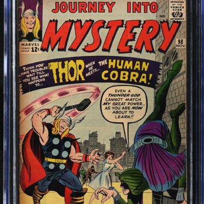 CGC Graded [3.5] MarvelJourney into Mystery #98 Silver Age 1st App of Human Cobra