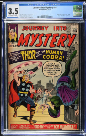 <b>CGC Graded [3.5] Marvel<Br>Journey into Mystery #98</b><br><p style="font-size:10px"> Silver Age 1st App of Human Cobra</p>