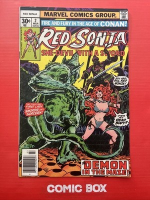 Marvel Comics Red Sonja #2 1977 Bronze Age Cents - Image 2