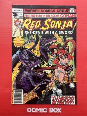Marvel Comics Red Sonja #5 1977 Bronze Age Cents - Image 2