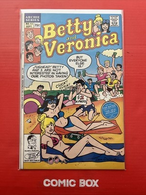Archie Comics Betty And Veronica #13 High Grade 1988 Bikini Cover