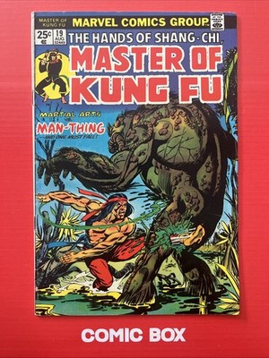 Marvel Comics Master Of Kung Fu #19 Vs Man Thing Cents 1974 Bronze Age - Image 2