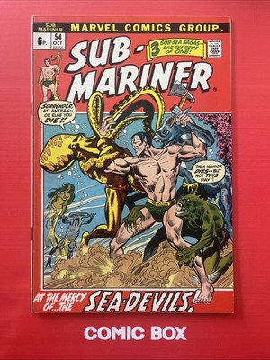Marvel Comics Prince Namor The Sub-Mariner #54 1972 Bronze Age 1st App Of Lorvex - Image 2