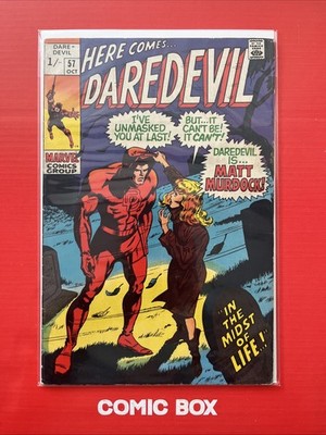 Marvel Comics Daredevil #57 1969 Silver Age Karen Page Reveal