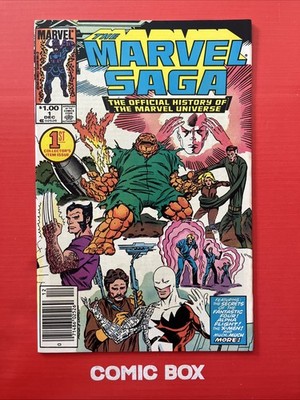 Marvel Comics The Marvel Saga #1 1985 Rare Newsstand Variant Bronze Age - Image 2