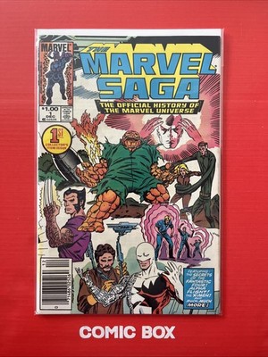 Marvel Comics The Marvel Saga #1 1985 Rare Newsstand Variant Bronze Age