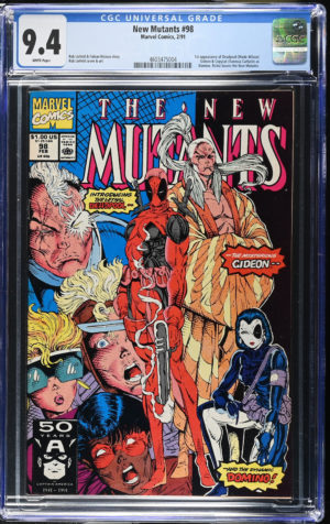 <b>CGC Graded [9.4] Marvel<Br>New Mutants #98</b><br><p style="font-size:10px"> 1st App of Deadpool</p>