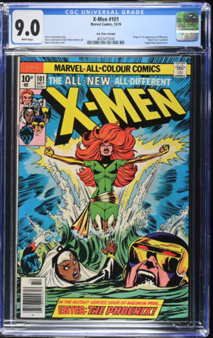 <b>CGC Graded [9.0] Marvel<Br>X-Men #101</b><br><p style="font-size:10px"> 1st App of Phoenix</p>