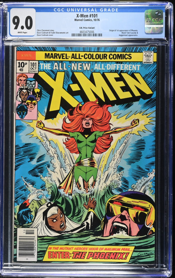 <b>CGC Graded [9.0] Marvel<Br>X-Men #101</b><br><p style="font-size:10px"> 1st App of Phoenix</p>