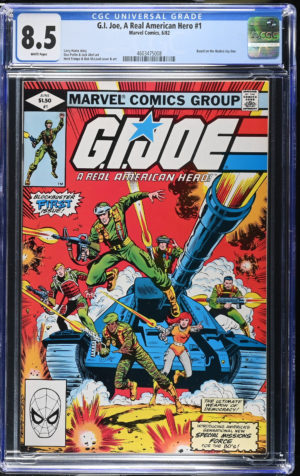 <b>CGC Graded [8.5] Marvel<Br>G.I. Joe American Hero #1</b><br><p style="font-size:10px"> Toy Line Story</p>