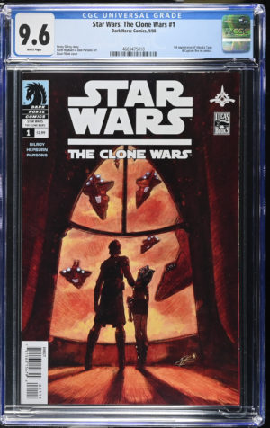 <b>CGC Graded [9.6] Dark Horse<Br>Star Wars Clone Wars #1</b><br><p style="font-size:10px"> 1st App of Ahsoka Tano</p>
